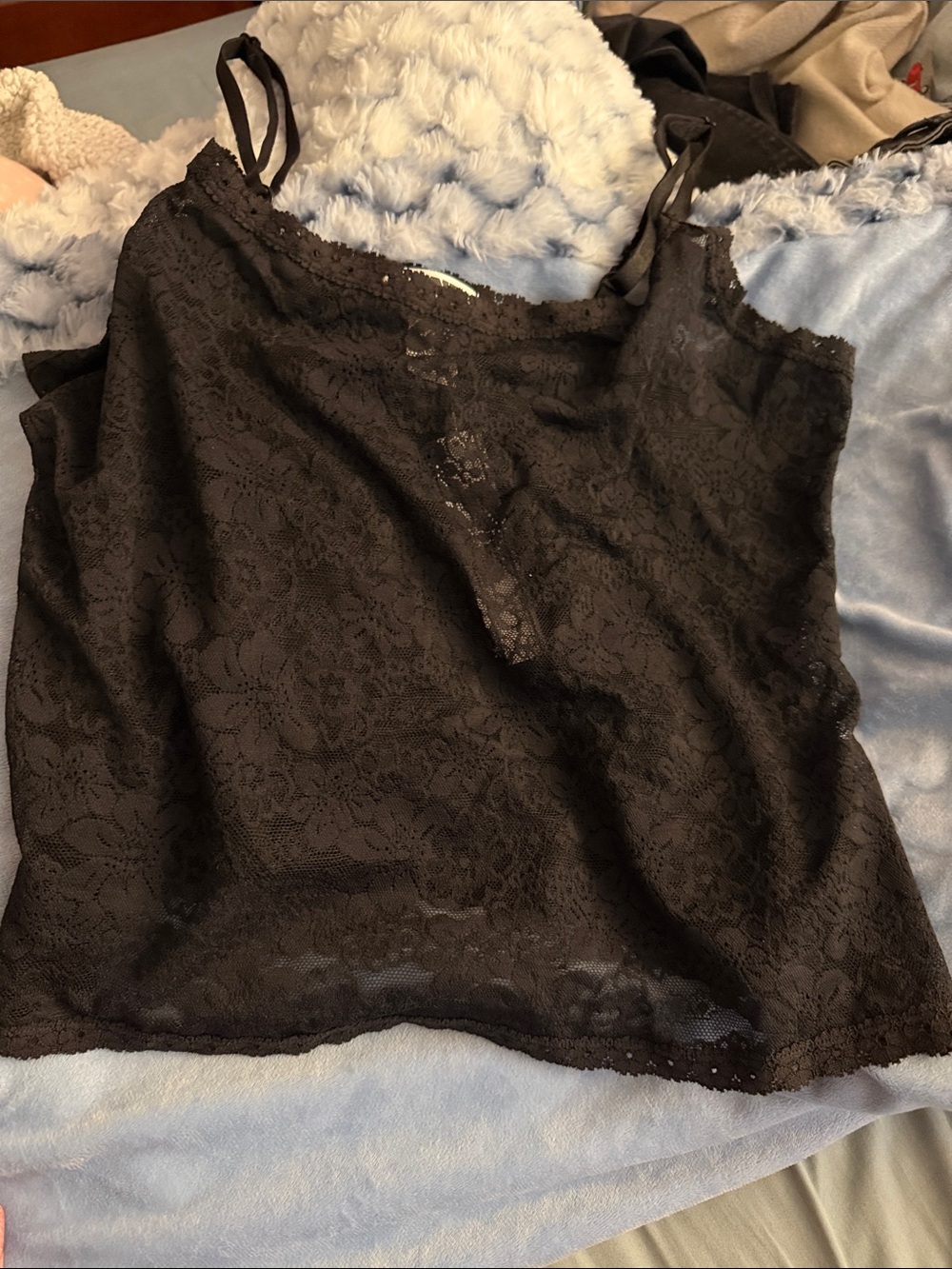 Black Lace Cami Top - Women's Sleeveless Tank
